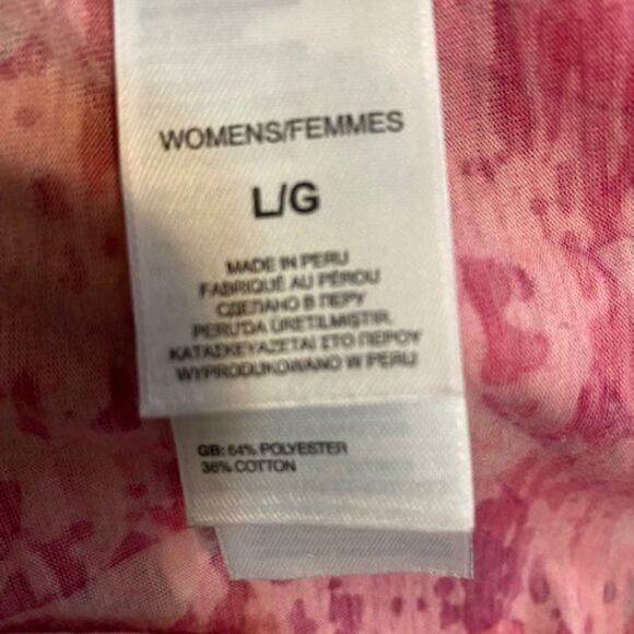 The North Face Pink V-neck Abstract pullover, size L - Picture 4 of 4